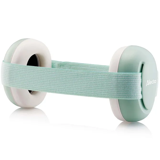 Alecto Casque Anti-bruit pour Bébés - Blanc et Vert