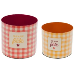 Amadeus Lot de 2 Cache-pots - Bonne Fête