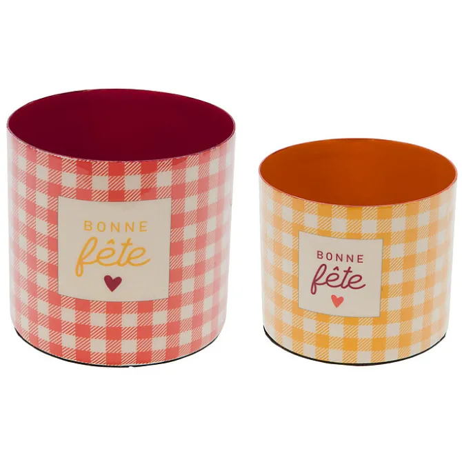 Amadeus Lot de 2 Cache-pots - Bonne Fête