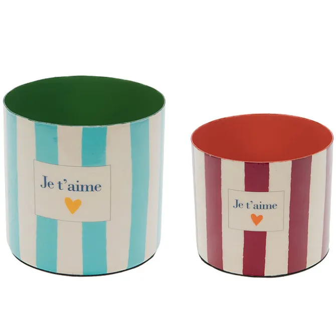 Amadeus Lot de 2 Cache-pots - Je t'aime