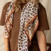 Apaches Big Foulard Dupatta Léopard - Rust