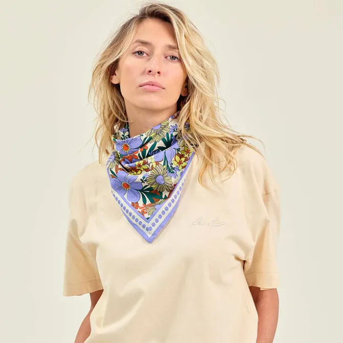 Apaches Big Foulard Latika Bouquet - Iris