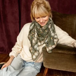 Apaches Big Foulard Latika Cerisier - Eucalyptus