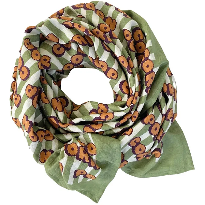 Apaches Big Foulard Latika Pop Corn - Olive