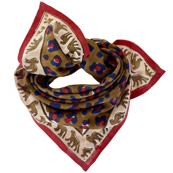 Apaches Small Foulard Dupitta Léopard - Fire