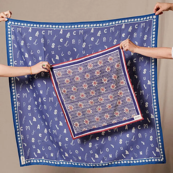 Apaches Small Foulard Manika Anna - Indigo