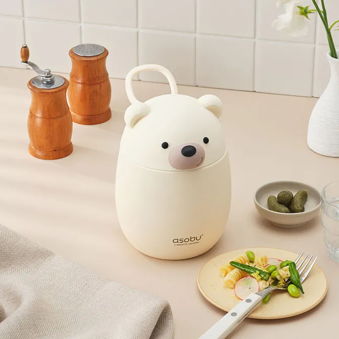 Asobu Boîte Repas Isotherme Bestie Foodie - Ours Blanc
