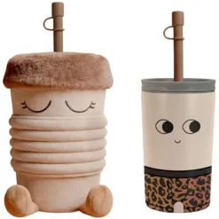 Asobu Mug Isotherme à Paille Peluche Fuzzie - Brewster le Café à Emporter
