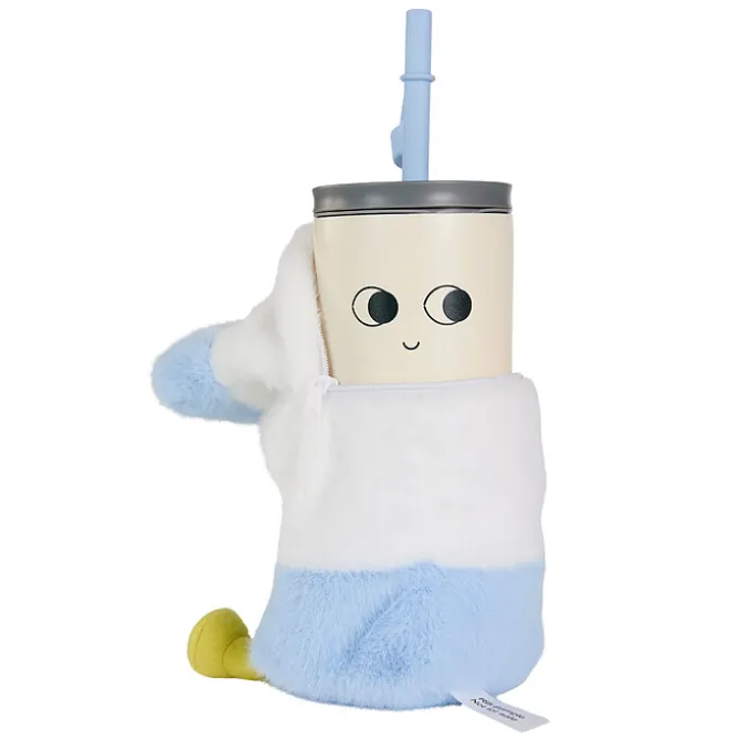 Asobu Mug Isotherme à Paille Peluche Fuzzie - Millie la Bouteille de Lait