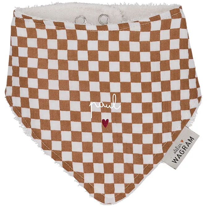 Atelier Wagram Bavoir Bandana - Gaze Damier