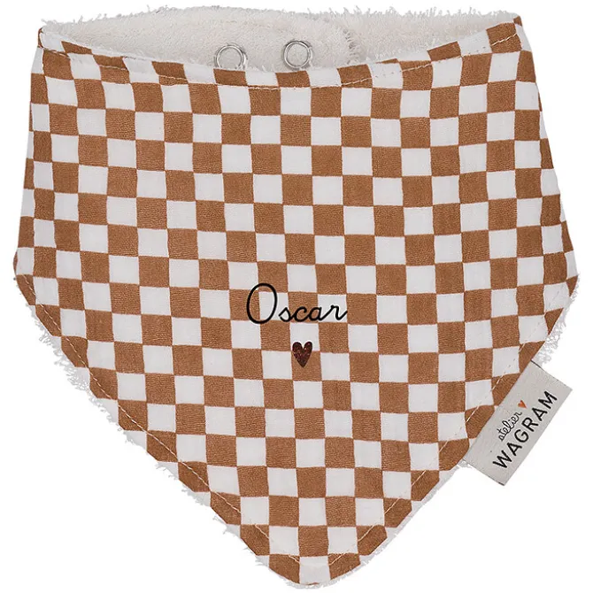 Atelier Wagram Bavoir Bandana - Gaze Damier