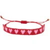 Atelier Wagram Bracelet en Perle Amour - Rouge et Rose