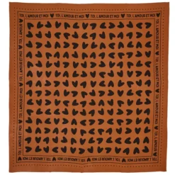 Atelier Wagram Foulard Enfant - Marron Coeurs Noirs