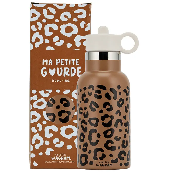 Atelier Wagram Gourde Inox Caramel Léopard - 350 ml