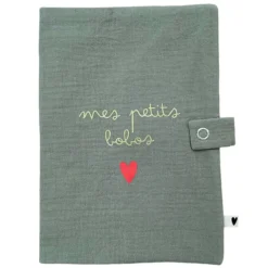 Atelier Wagram Protège-carnet de Santé - Vert Olive Mes Petits Bobos