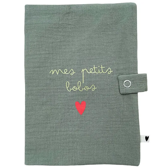Atelier Wagram Protège-carnet de Santé - Vert Olive Mes Petits Bobos
