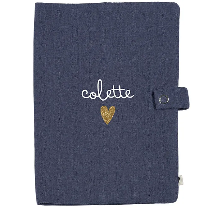 Atelier Wagram Protège-carnet de Santé - Gaze Bleu Jean