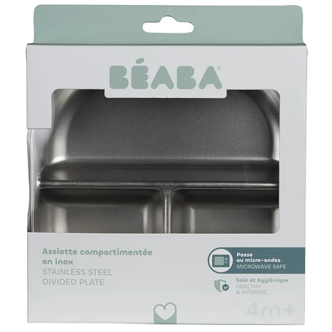 BÉABA Assiette Compartimentée Inox - Misty Green