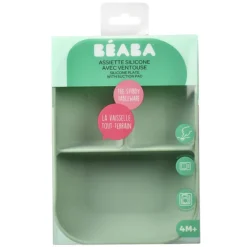BÉABA Assiette Compartimentée avec Ventouse - Sage Green