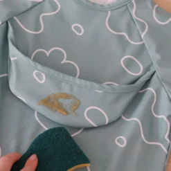 BÉABA Bavoir à Manches Evolutif 2-en-1 - Sage Green