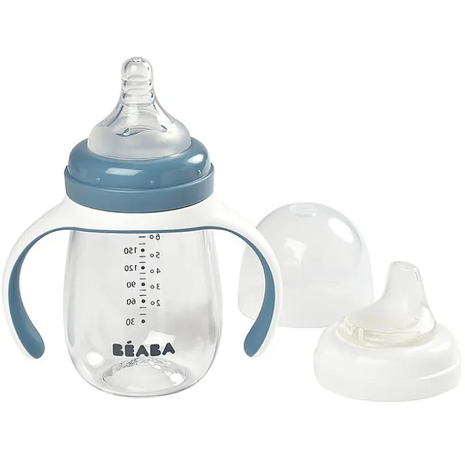BÉABA Biberon 2-en-1 Windy Blue - 210 ml