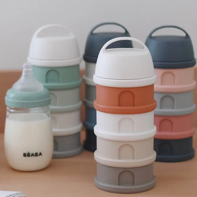 BÉABA Boite Doseuse Empilable - Cotton White & Terracotta