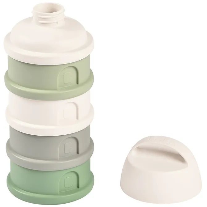 BÉABA Boite Doseuse Empilable - Cotton White & Sage Green