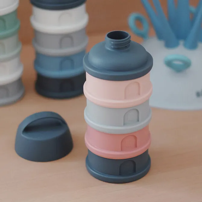 BÉABA Boite Doseuse Empilable - Mineral Grey & Pink
