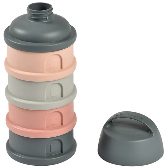 BÉABA Boite Doseuse Empilable - Mineral Grey & Pink