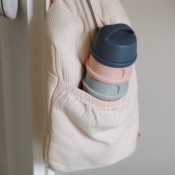 BÉABA Boite Doseuse Empilable - Mineral Grey & Pink