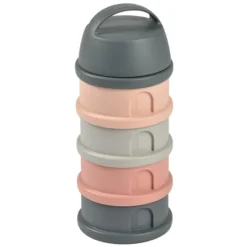 BÉABA Boite Doseuse Empilable - Mineral Grey & Pink