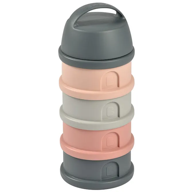 BÉABA Boite Doseuse Empilable - Mineral Grey & Pink