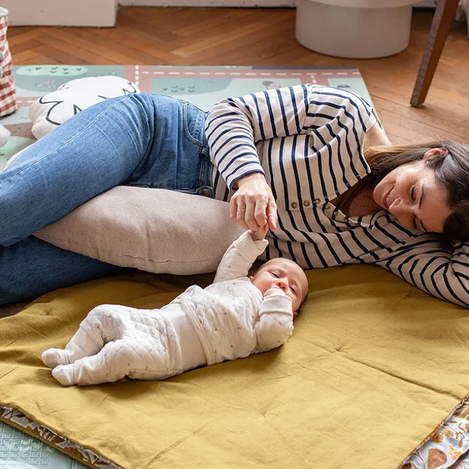 BÉABA Coussin Little Warmy Jersey - Heather Clay