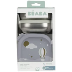 BÉABA Lot de 3 Boîtes Repas Inox Multi-usage Adventure - 250 ml