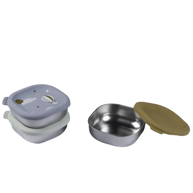 BÉABA Lot de 3 Boîtes Repas Inox Multi-usage Adventure - 250 ml