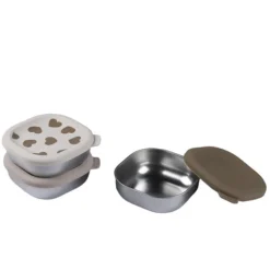 BÉABA Lot de 3 Boîtes Repas Inox Multi-usage Big Love - 250 ml