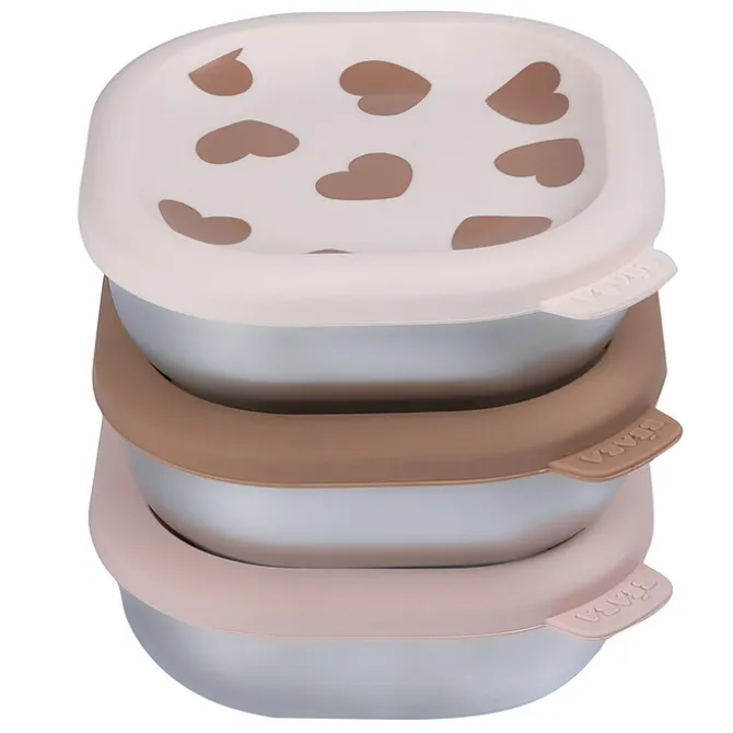 BÉABA Lot de 3 Boîtes Repas Inox Multi-usage Big Love - 250 ml