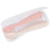 BÉABA Lot de 2 Cuillères 1er Âge Silicone - Barbe à Papa et Guimauve