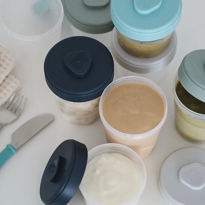 BÉABA Lot de 8 Portions Clip 2ème Âge 150 et 250 ml - Multicolore