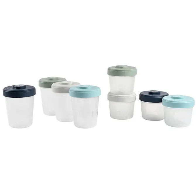 BÉABA Lot de 8 Portions Clip 2ème Âge 150 et 250 ml - Multicolore