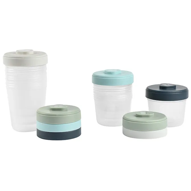 BÉABA Lot de 8 Portions Clip 2ème Âge 150 et 250 ml - Multicolore