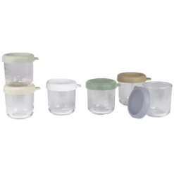 BÉABA Lot de 6 Portions Verre 250 ml - Natural Color Mix