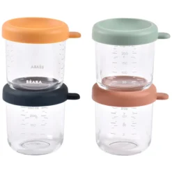 BÉABA Lot de 4 Portions Verre 250 ml - Sunrise Color Mix