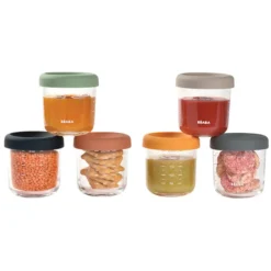 BÉABA Lot de 6 Portions Verre 250 ml - Sunrise Color Mix