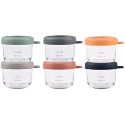 BÉABA Lot de 6 Portions Verre 150 ml - Sunrise Color Mix