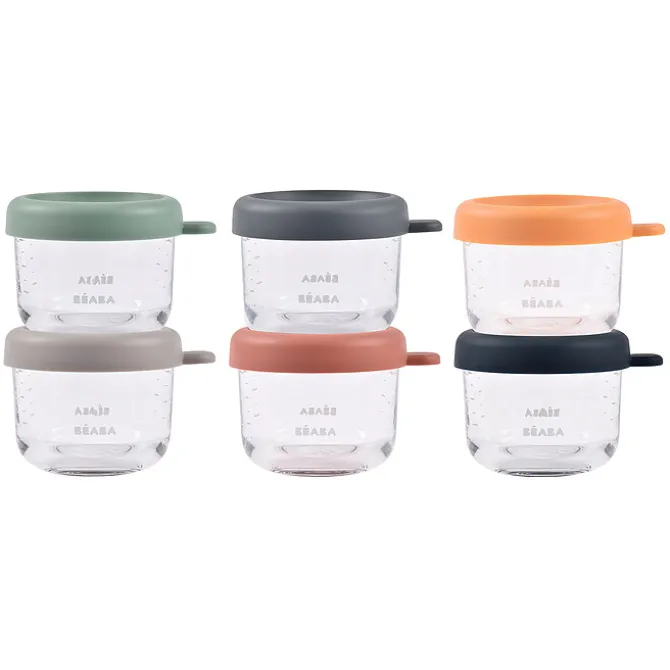 BÉABA Lot de 6 Portions Verre 150 ml - Sunrise Color Mix