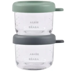 BÉABA Lot de 2 Portions Verre 150 ml - Sage Green & Mineral