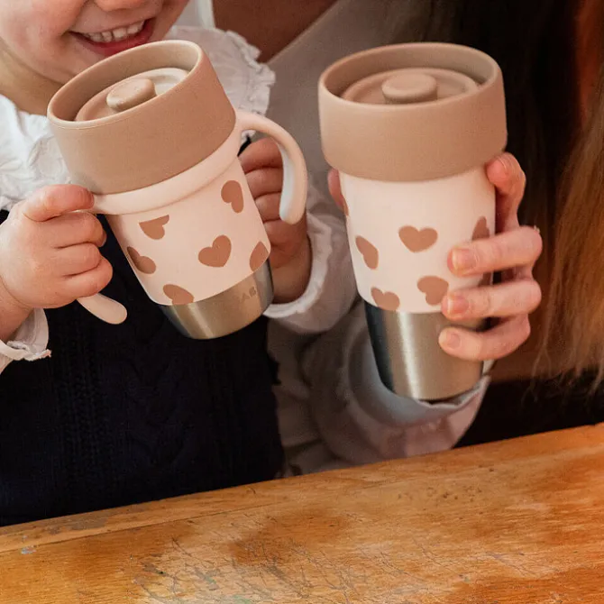 BÉABA Lot de 2 Tasse Inox Click & Drink Mini & Me - Big Love