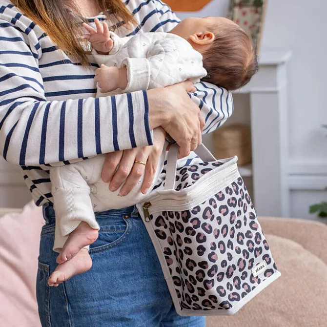 BÉABA Pochette Repas Isotherme - Léopard Clay