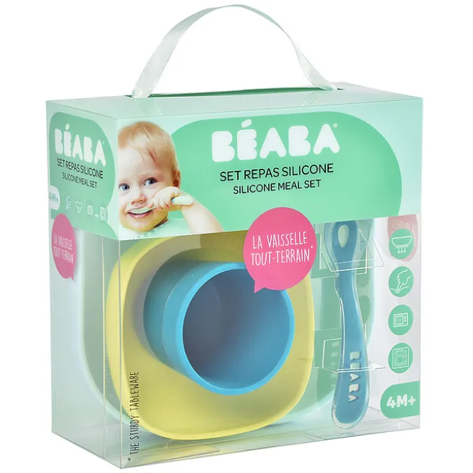 BÉABA Set de Vaisselle 4 Pièces - Blue